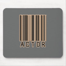 Código de barras del actor alfombrilla de raton