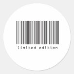 Código de barras - edición limitada pegatina redonda