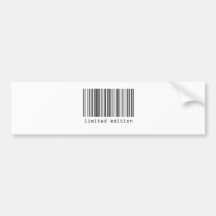 Código de barras - edición limitada pegatina de parachoque