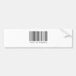 Código de barras - esclavo a hacer compras etiqueta de parachoque