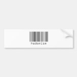 Código de barras - hedonismo pegatina de parachoque