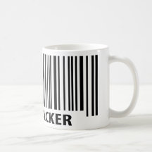 código de barras negro de la clave de barras del b taza de café