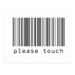 Código de barras - toque por favor tarjeta postal