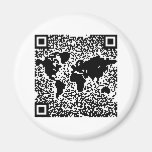 Código de QR - el mundo Iman De Frigorífico