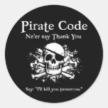 Código del pirata: Gracias Etiqueta
