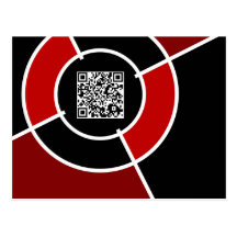 código marrón de la diana QR Tarjetas Postales