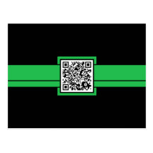 código profesional de QR: cinta verde Tarjetas Postales