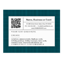 código refinado de QR: tela escocesa del trullo Tarjeta Postal