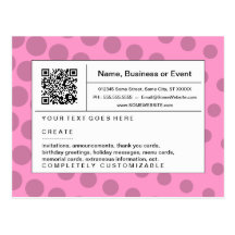 código refinado de QR: tono medio rosado Tarjetas Postales