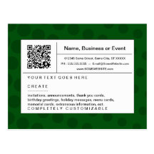 código refinado de QR: tono medio verde Postales