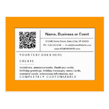 código refinado naranja de QR Postales