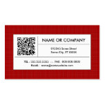 código rojo de la tela escocesa QR Plantilla De Tarjeta De Negocio