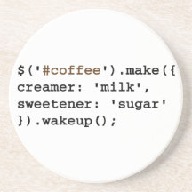 Código rubio y dulce del café del Javascript Posavasos Diseño