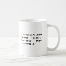 Código rubio y dulce del café del Javascript Taza De Café