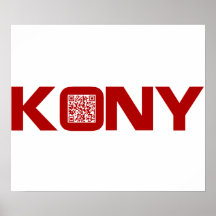 Código video José Kony del rojo QR de Kony 2012 Posters