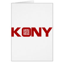 Código video José Kony del rojo QR de Kony 2012 Tarjeton