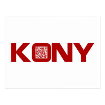 Código video José Kony del rojo QR de Kony 2012 Postales