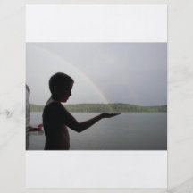 Cogida de un arco iris tarjeton