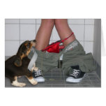 Cogido con mis pantalones abajo, otra vez… perro d felicitacion 