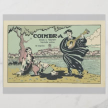 Coímbra, vintage tarjeta publicitaria