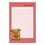 Cojín de escritura del perro chino papeleria de diseño