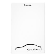 Cojín de nota del sedán G35/cuaderno de notas Papeleria Personalizada