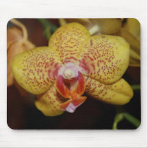 cojín de ratón amarillo y rojo de la orquídea tapetes de ratón