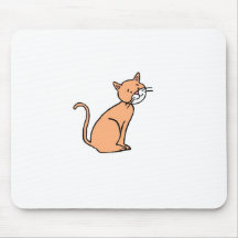 Cojín de ratón anaranjado del gato tapetes de ratones