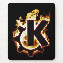 Cojín de ratón ardiendo del icono de KDE Linux Tapetes De Ratones