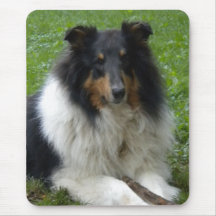 Cojín de ratón áspero del collie tapetes de ratón
