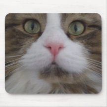 Cojín de ratón de la cara del gato tapete de ratones