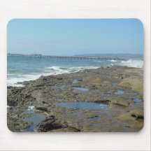 Cojín de ratón de la escena de la playa de San Die Tapetes De Raton