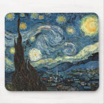 Cojín de ratón de la noche estrellada de Van Gogh Alfombrillas De Raton