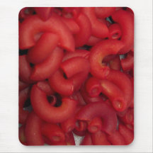 Cojín de ratón de los macarrones (rojo) alfombrillas de raton