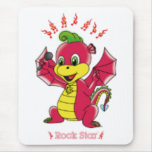Cojín de ratón de Rockstar™ del dragón Tapete De Ratones
