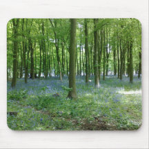 Cojín de ratón del bosque del Bluebell Tapetes De Ratones