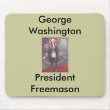 Cojín de ratón del Freemason de George Washington Tapetes De Raton