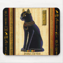 Cojín de ratón del gato egipcio de BASTET Tapetes De Ratón