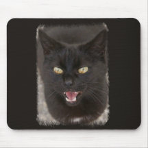 Cojín de ratón del gato negro alfombrillas de ratones