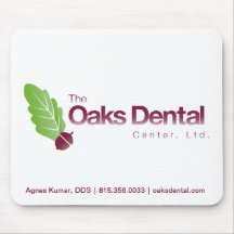 Cojín de ratón dental de los robles tapete de ratón