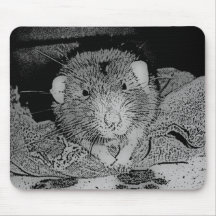 Cojín de ratón negro de la rata de Dumbo de la tin Tapetes De Ratón