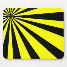 Cojín de ratón negro y amarillo del vórtice alfombrillas de ratones