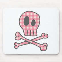 Cojín de ratón rosado del pirata de la guinga alfombrillas de ratones