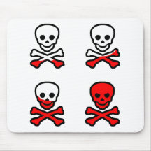 Cojín del cráneo del pirata alfombrillas de raton