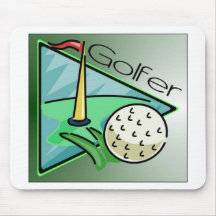 Cojín del ratón del golfista alfombrillas de ratón