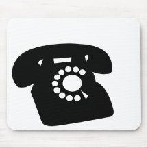 Cojín retro de la estera del ratón del teléfono tapetes de raton