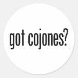 Cojones conseguido pegatina redonda