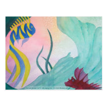 Cola de la sirena y postal de los pescados