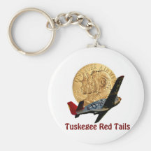 Cola del rojo de Tuskegee Llavero