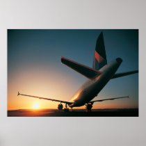 Cola del sol naciente - Airbus A320 posters